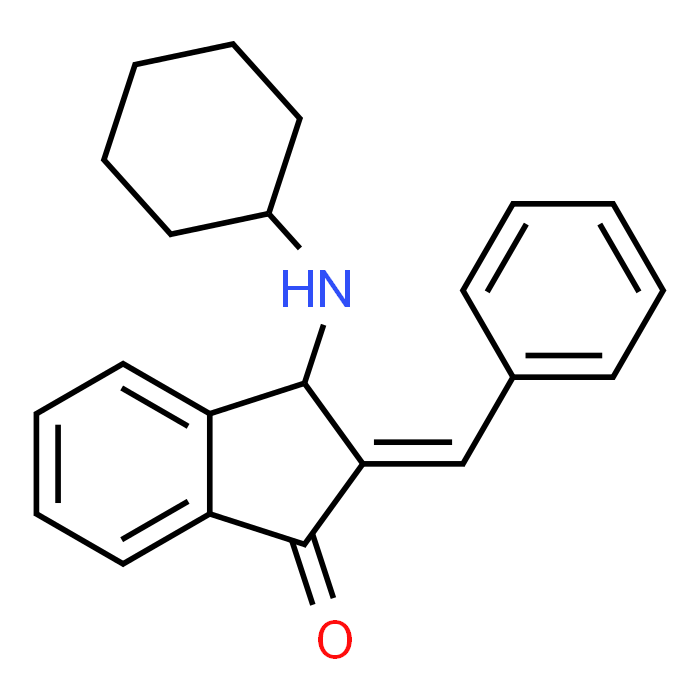 (E)-2-Benzylidene-3-(cyclohexylamino)-2,3-dihydro-1H-inden-1-one