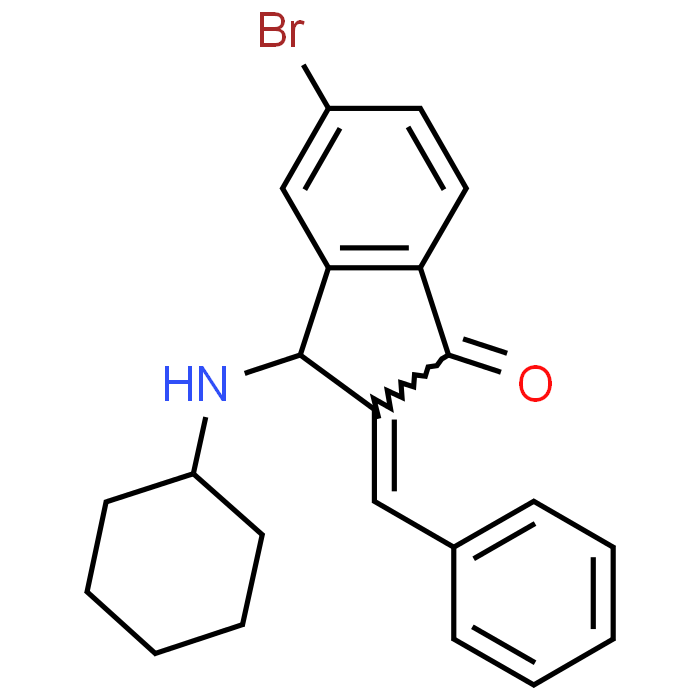 (E)-2-Benzylidene-5-bromo-3-(cyclohexylamino)-2,3-dihydro-1H-inden-1-one