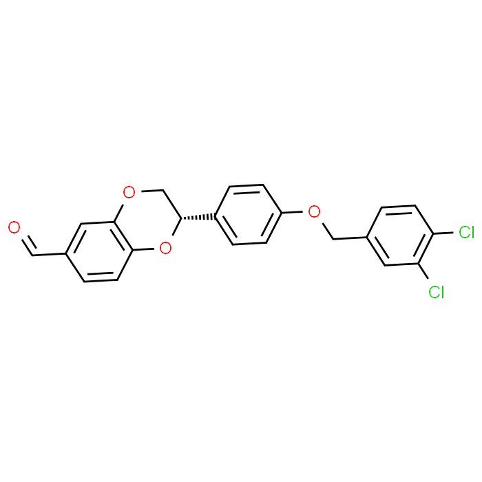 (S)-2-(4-((3,4-dichlorobenzyl)oxy)phenyl)-2,3-dihydrobenzo[b][1,4]dioxine-6-carbaldehyde