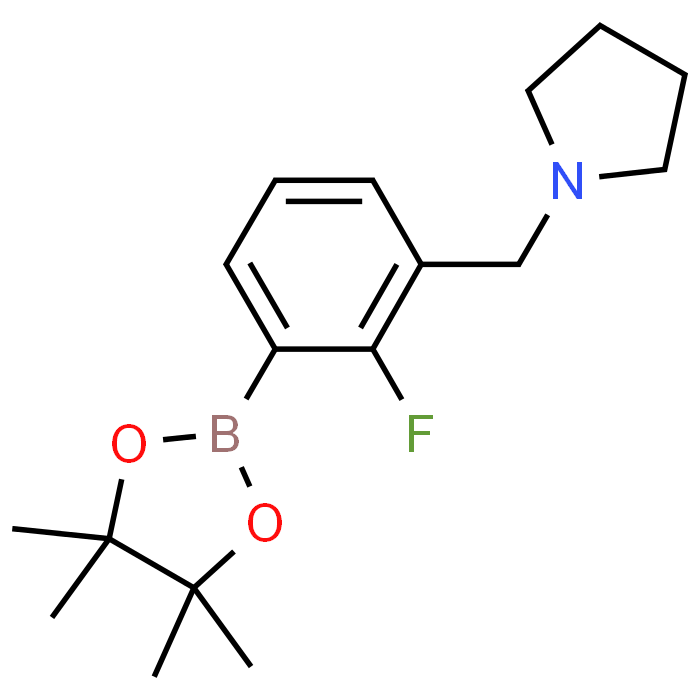 1-(2-Fluoro-3-(4,4,5,5-tetramethyl-1,3,2-dioxaborolan-2-yl)benzyl)pyrrolidine