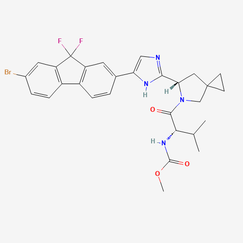 Methyl ((S)-1-((S)-6-(5-(7-bromo-9,9-difluoro-9H-fluoren-2-yl)-1H-imidazol-2-yl)-5-azaspiro[2.4]heptan-5-yl)-3-methyl-1-oxobutan-2-yl)carbamate