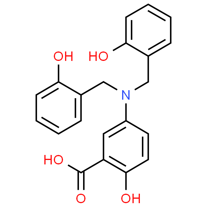 5-(Bis(2-hydroxybenzyl)amino)-2-hydroxybenzoic acid