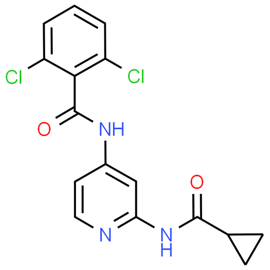 2,6-Dichloro-N-(2-(cyclopropanecarboxamido)pyridin-4-yl)benzamide