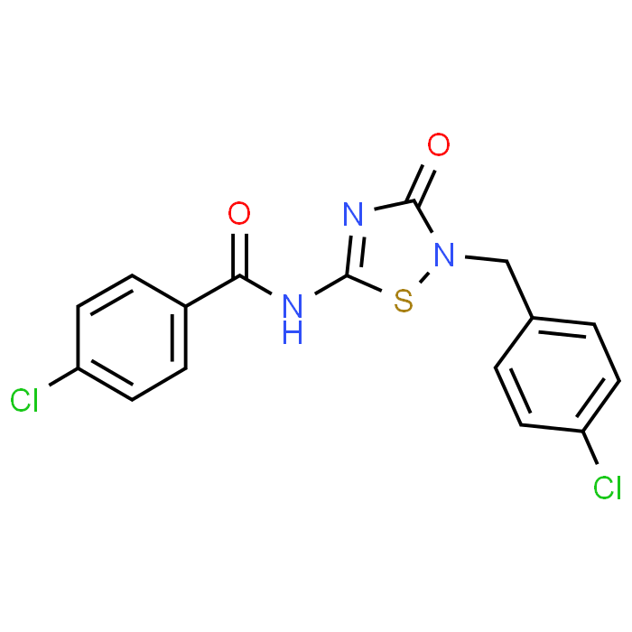 4-Chloro-N-(2-(4-chlorobenzyl)-3-oxo-2,3-dihydro-1,2,4-thiadiazol-5-yl)benzamide