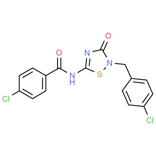 4-Chloro-N-(2-(4-chlorobenzyl)-3-oxo-2,3-dihydro-1,2,4-thiadiazol-5-yl)benzamide