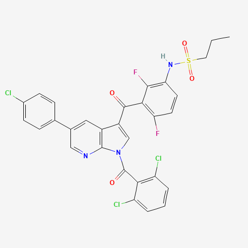 N-(3-(5-(4-Chlorophenyl)-1-(2,6-dichlorobenzoyl)-1H-pyrrolo[2,3-b]pyridine-3-carbonyl)-2,4-difluorophenyl)propane-1-sulfonamide