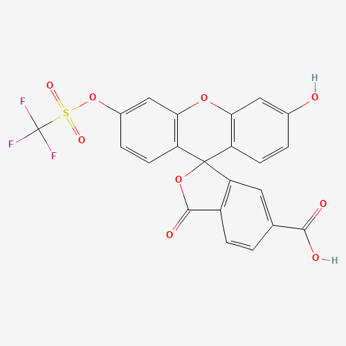 3'-Hydroxy-3-oxo-6'-(((trifluoromethyl)sulfonyl)oxy)-3H-spiro[isobenzofuran-1,9'-xanthene]-6-carboxylic acid