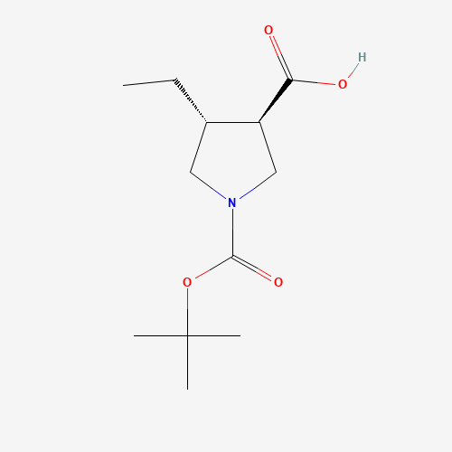 trans-1-(tert-Butoxycarbonyl)-4-ethylpyrrolidine-3-carboxylic acid