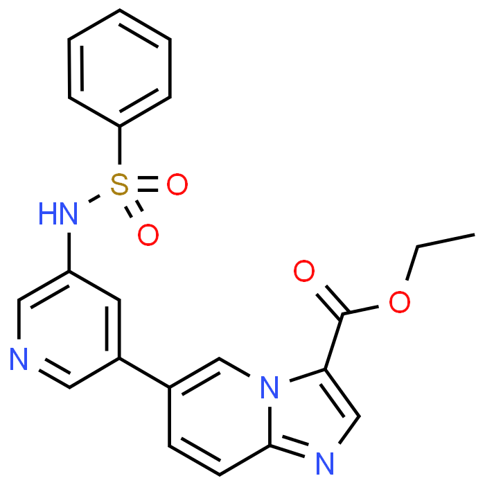 Ethyl 6-(5-(phenylsulfonamido)pyridin-3-yl)imidazo[1,2-a]pyridine-3-carboxylate