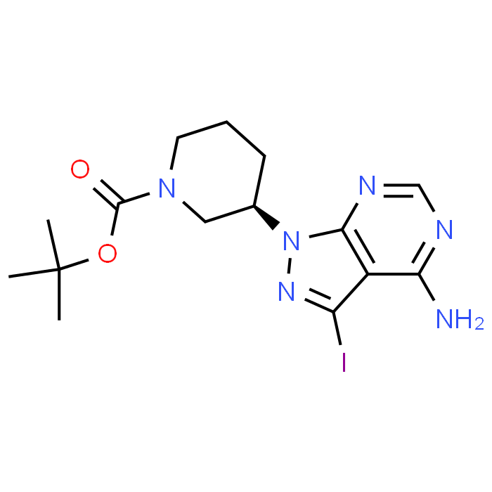 (R)-tert-Butyl 3-(4-amino-3-iodo-1H-pyrazolo[3,4-d]pyrimidin-1-yl)piperidine-1-carboxylate