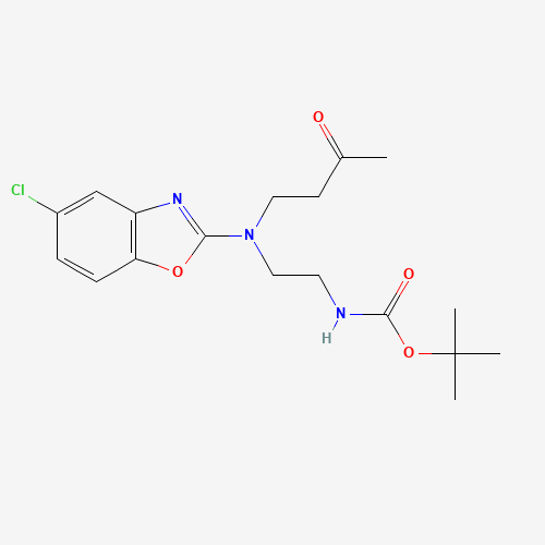 tert-Butyl (2-((5-chlorobenzo[d]oxazol-2-yl)(3-oxobutyl)amino)ethyl)carbamate