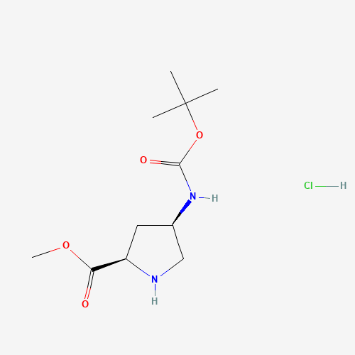 (2R,4R)-Methyl 4-((tert-butoxycarbonyl)amino)pyrrolidine-2-carboxylate hydrochloride