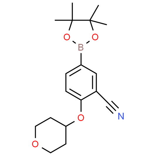 2-((Tetrahydro-2H-pyran-4-yl)oxy)-5-(4,4,5,5-tetramethyl-1,3,2-dioxaborolan-2-yl)benzonitrile