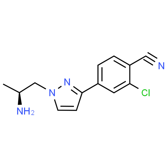 (S)-4-(1-(2-Aminopropyl)-1H-pyrazol-3-yl)-2-chlorobenzonitrile