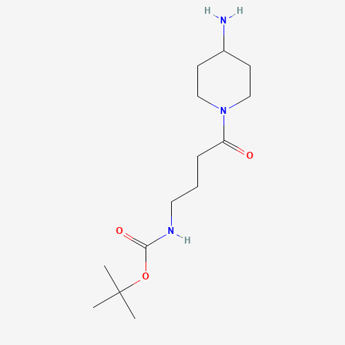 tert-Butyl N-[4-(4-aminopiperidin-1-yl)-4-oxobutyl]carbamate