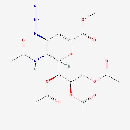 (1S,2R)-1-((2R,3R,4S)-3-Acetamido-4-azido-6-(methoxycarbonyl)-3,4-dihydro-2H-pyran-2-yl)propane-1,2,3-triyl triacetate