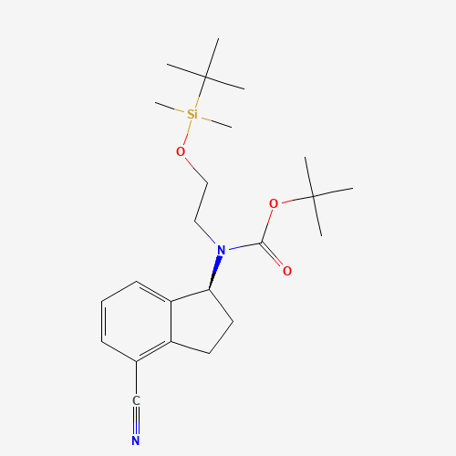 (S)-tert-Butyl (2-((tert-butyldimethylsilyl)oxy)ethyl)(4-cyano-2,3-dihydro-1H-inden-1-yl)carbamate