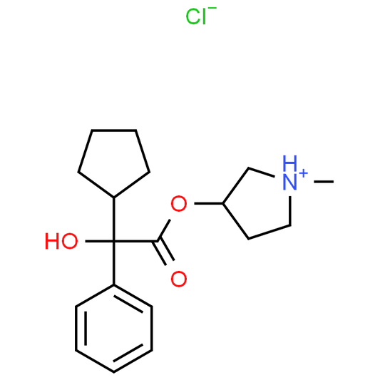1-Methylpyrrolidin-3-yl 2-cyclopentyl-2-hydroxy-2-phenylacetate hydrochloride