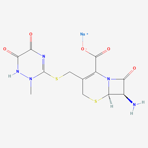 Sodium (6R,7R)-7-amino-3-(((6-hydroxy-2-methyl-5-oxo-2,5-dihydro-1,2,4-triazin-3-yl)thio)methyl)-8-oxo-5-thia-1-azabicyclo[4.2.0]oct-2-ene-2-carboxylate