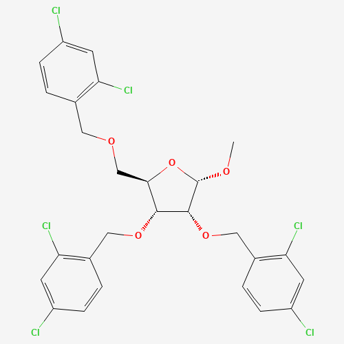 (2R,3R,4R,5S)-3,4-Bis((2,4-dichlorobenzyl)oxy)-2-(((2,4-dichlorobenzyl)oxy)methyl)-5-methoxytetrahydrofuran