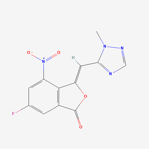 (Z)-6-Fluoro-3-((1-methyl-1H-1,2,4-triazol-5-yl)methylene)-4-nitroisobenzofuran-1(3H)-one