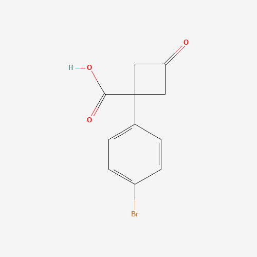 1-(4-Bromophenyl)-3-oxocyclobutane-1-carboxylic acid