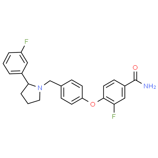 (S)-3-Fluoro-4-(4-((2-(3-fluorophenyl)pyrrolidin-1-yl)methyl)phenoxy)benzamide