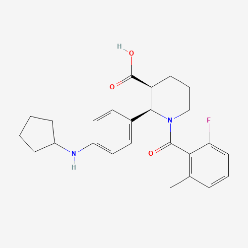 (2R,3S)-2-(4-(cyclopentylamino)phenyl)-1-(2-fluoro-6-methylbenzoyl)piperidine-3-carboxylic acid