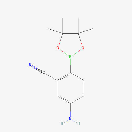5-Amino-2-(4,4,5,5-tetramethyl-1,3,2-dioxaborolan-2-yl)benzonitrile