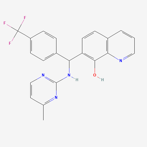 7-(((4-Methylpyrimidin-2-yl)amino)(4-(trifluoromethyl)phenyl)methyl)quinolin-8-ol