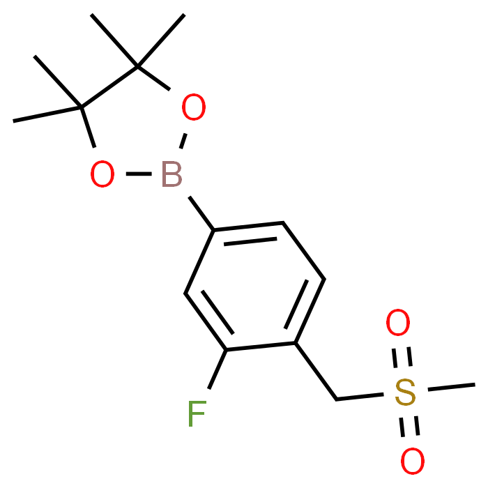 2-(3-Fluoro-4-((methylsulfonyl)methyl)phenyl)-4,4,5,5-tetramethyl-1,3,2-dioxaborolane