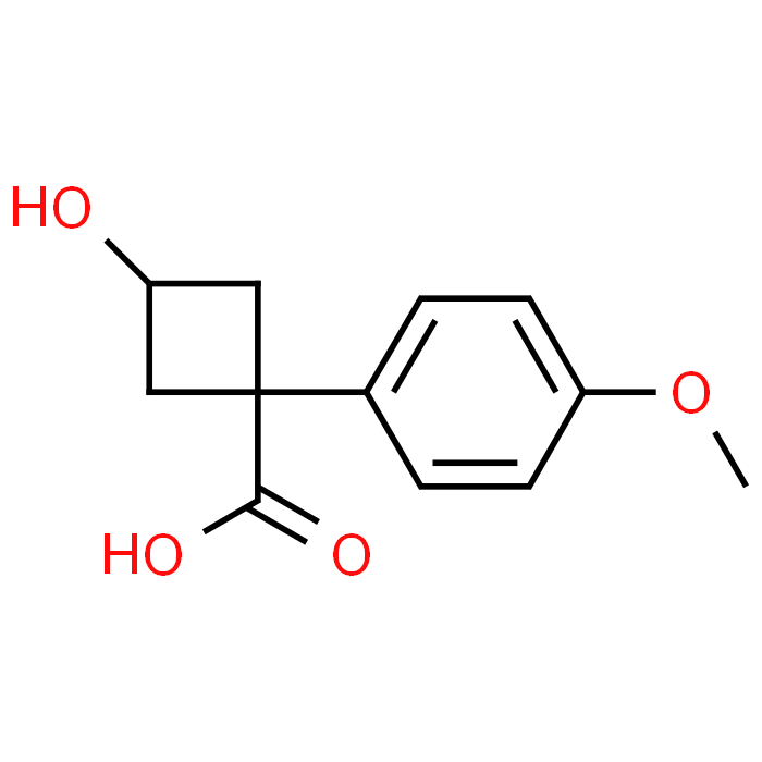 3-Hydroxy-1-(4-methoxyphenyl)cyclobutane-1-carboxylic acid - Achmem