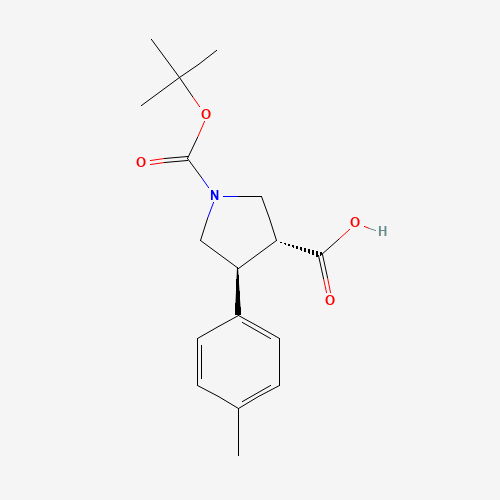 (3R,4S)-rel-1-(tert-Butoxycarbonyl)-4-(p-tolyl)pyrrolidine-3-carboxylic acid