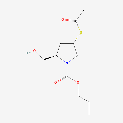 allyl (2S,4S)-4-(acetylthio)-2-(hydroxymethyl)pyrrolidine-1-carboxylate