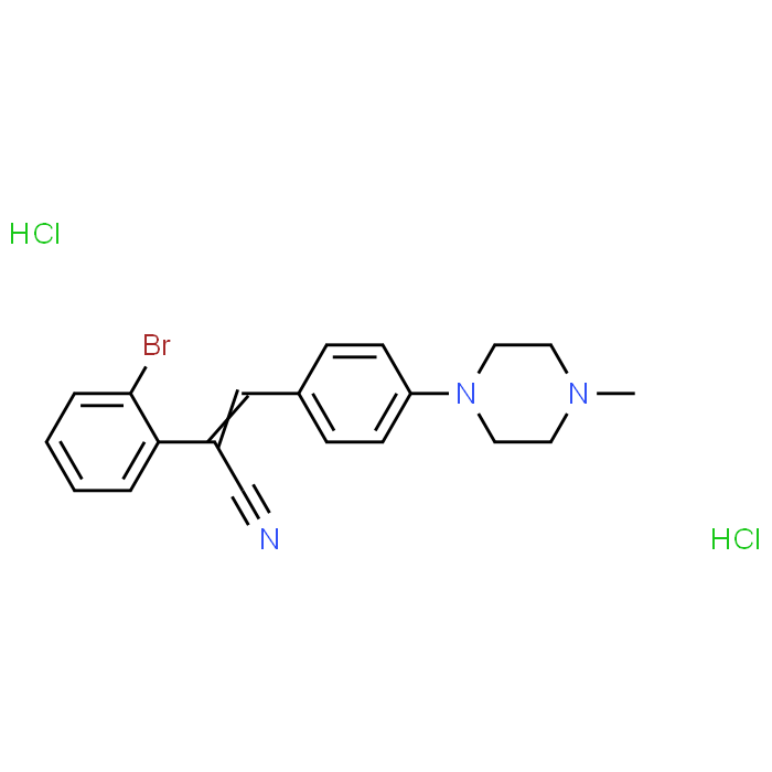 (Z)-2-(2-Bromophenyl)-3-(4-(4-methylpiperazin-1-yl)phenyl)acrylonitrile dihydrochloride