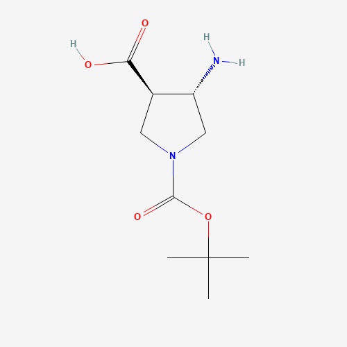 (3R,4S)-4-Amino-1-(tert-butoxycarbonyl)pyrrolidine-3-carboxylic acid