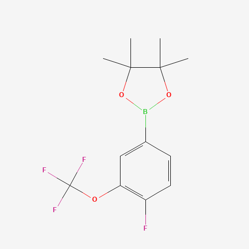 2-[4-Fluoro-3-(trifluoromethoxy)phenyl]-4,4,5,5-tetramethyl-1,3,2-dioxaborolane