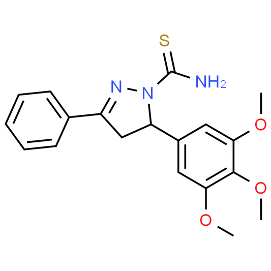 3-Phenyl-5-(3,4,5-trimethoxyphenyl)-4,5-dihydro-1H-pyrazole-1-carbothioamide