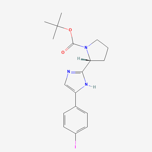 tert-Butyl (R)-2-(5-(4-iodophenyl)-1H-imidazol-2-yl)pyrrolidine-1-carboxylate