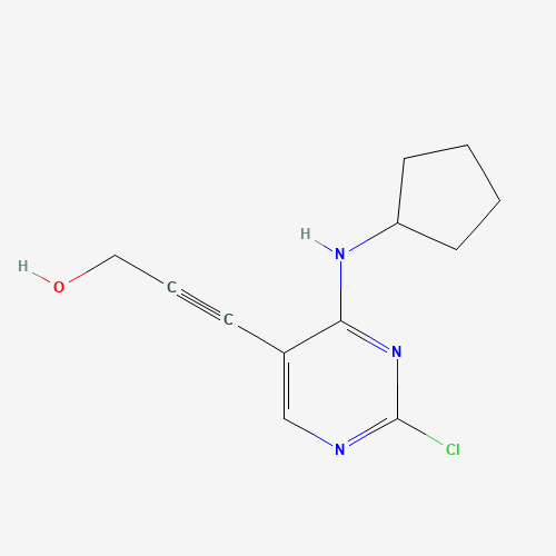 3-(2-Chloro-4-(cyclopentylamino)pyrimidin-5-yl)prop-2-yn-1-ol