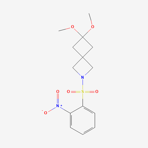 6,6-Dimethoxy-2-((2-nitrophenyl)sulfonyl)-2-azaspiro[3.3]heptane
