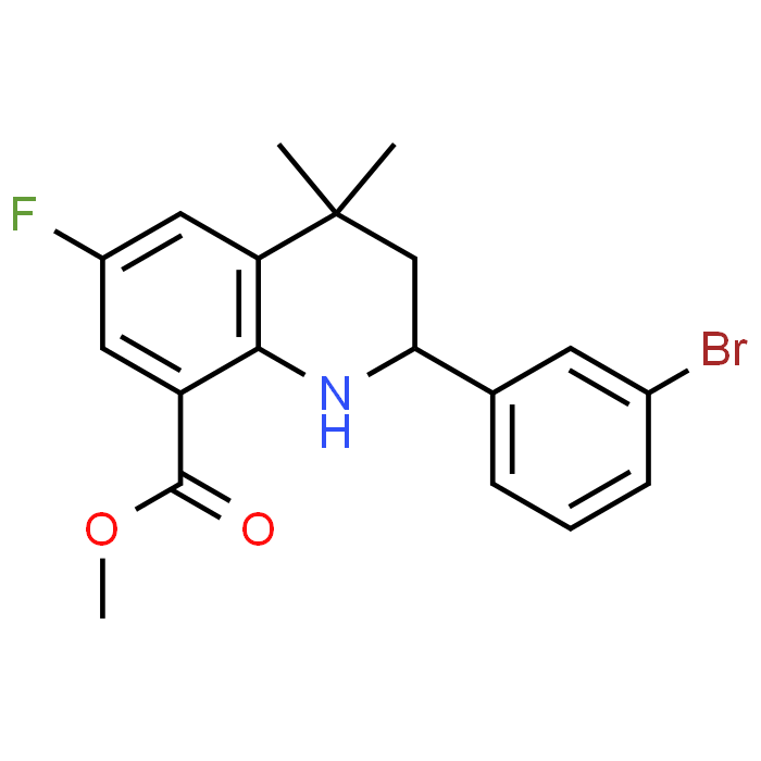 Methyl 2-(3-bromophenyl)-6-fluoro-4,4-dimethyl-1,2,3,4-tetrahydroquinoline-8-carboxylate