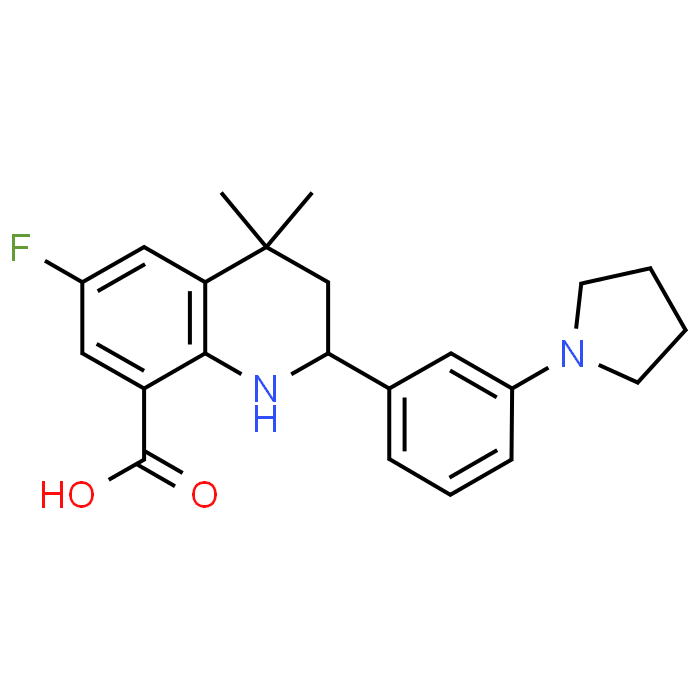 6-Fluoro-4,4-dimethyl-2-(3-(pyrrolidin-1-yl)phenyl)-1,2,3,4-tetrahydroquinoline-8-carboxylic acid