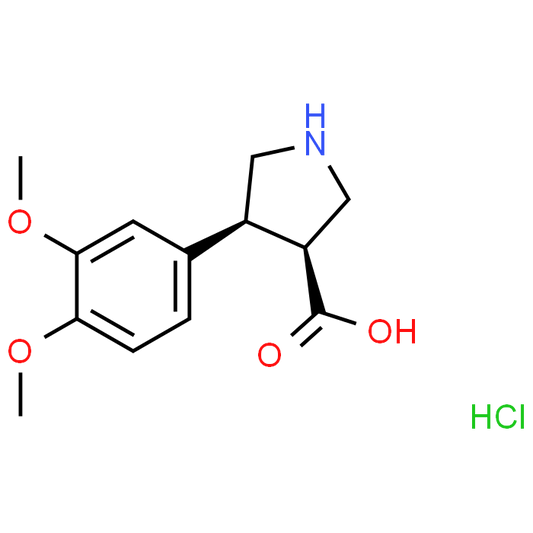 (3R,4S)-rel-4-(3,4-Dimethoxyphenyl)pyrrolidine-3-carboxylic acid hydrochloride