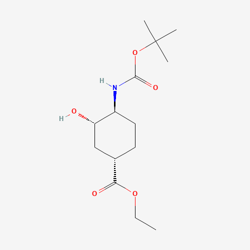 (1S,3S,4S)-Ethyl 4-((tert-butoxycarbonyl)amino)-3-hydroxycyclohexanecarboxylate