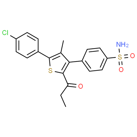 4-(5-(4-Chlorophenyl)-4-methyl-2-propionylthiophen-3-yl)benzenesulfonamide