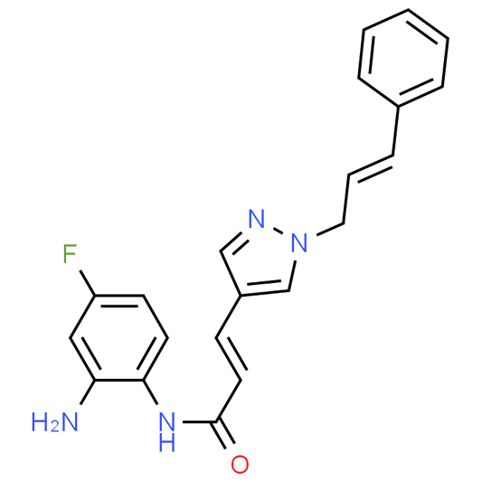 (E)-N-(2-Amino-4-fluorophenyl)-3-(1-cinnamyl-1H-pyrazol-4-yl)acrylamide