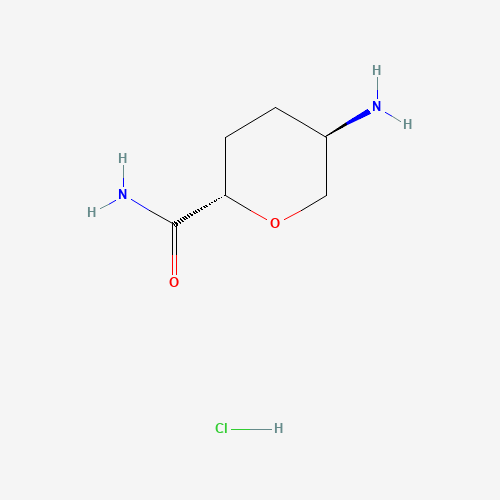 (2S,5R)-5-Aminotetrahydro-2H-pyran-2-carboxamide hydrochloride