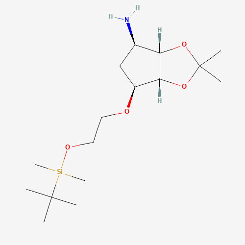 (3aS,4R,6S,6aR)-6-(2-((tert-butyldimethylsilyl)oxy)ethoxy)-2,2-dimethyltetrahydro-3aH-cyclopenta[d][1,3]dioxol-4-amine