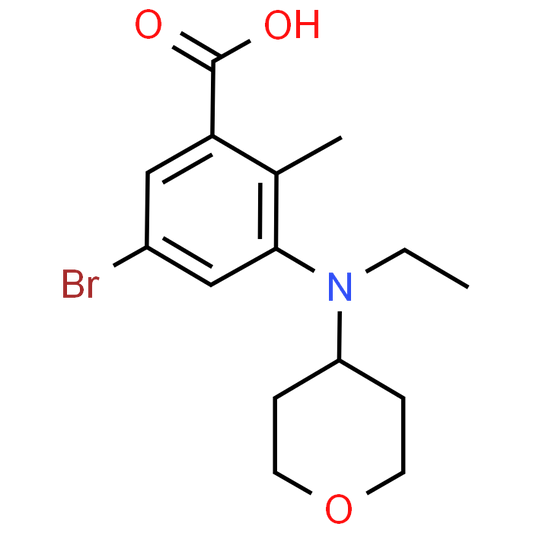 5-Bromo-3-(ethyl(tetrahydro-2H-pyran-4-yl)amino)-2-methylbenzoic acid